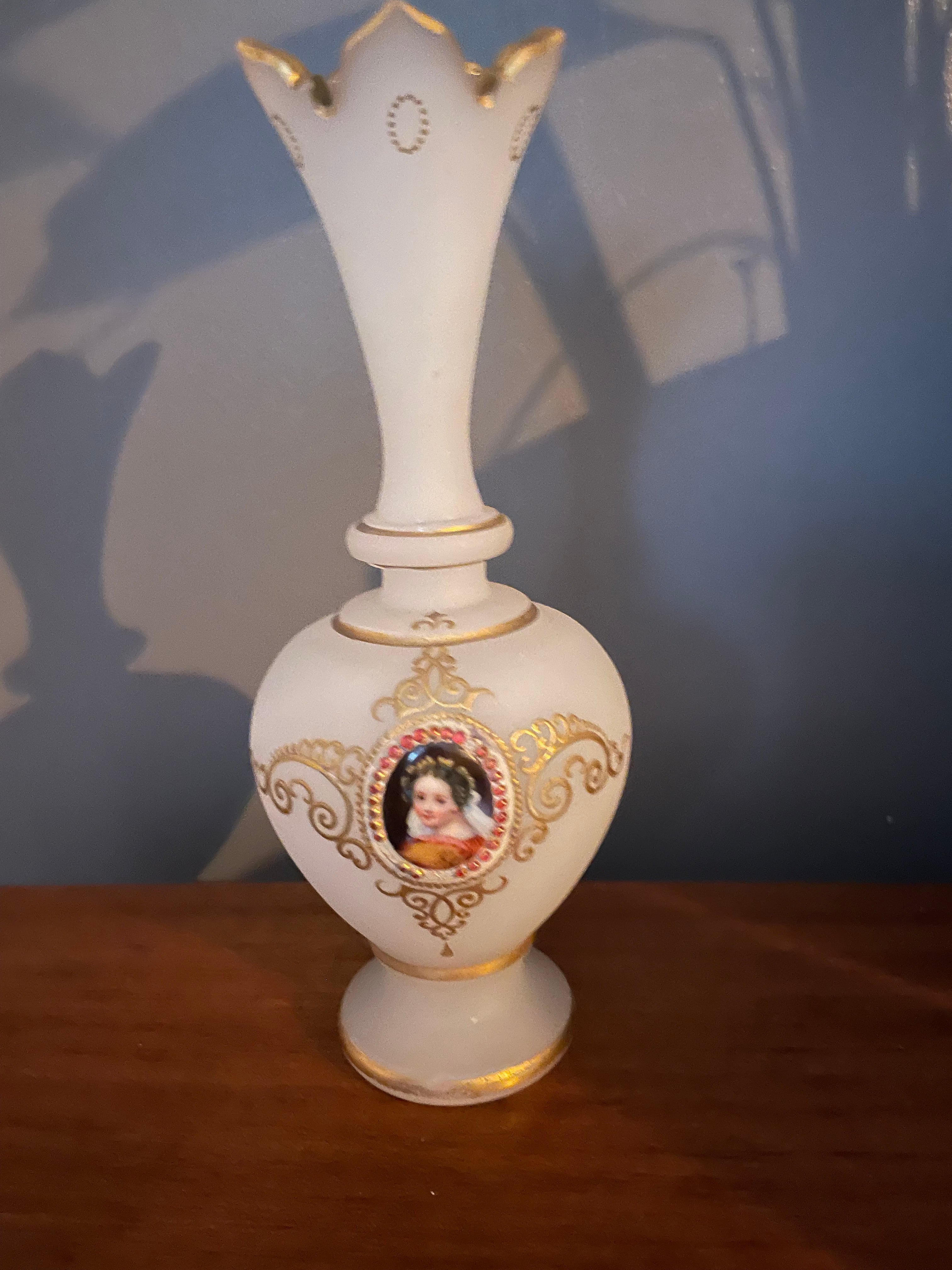 Bohemian Opaline Glass Vase