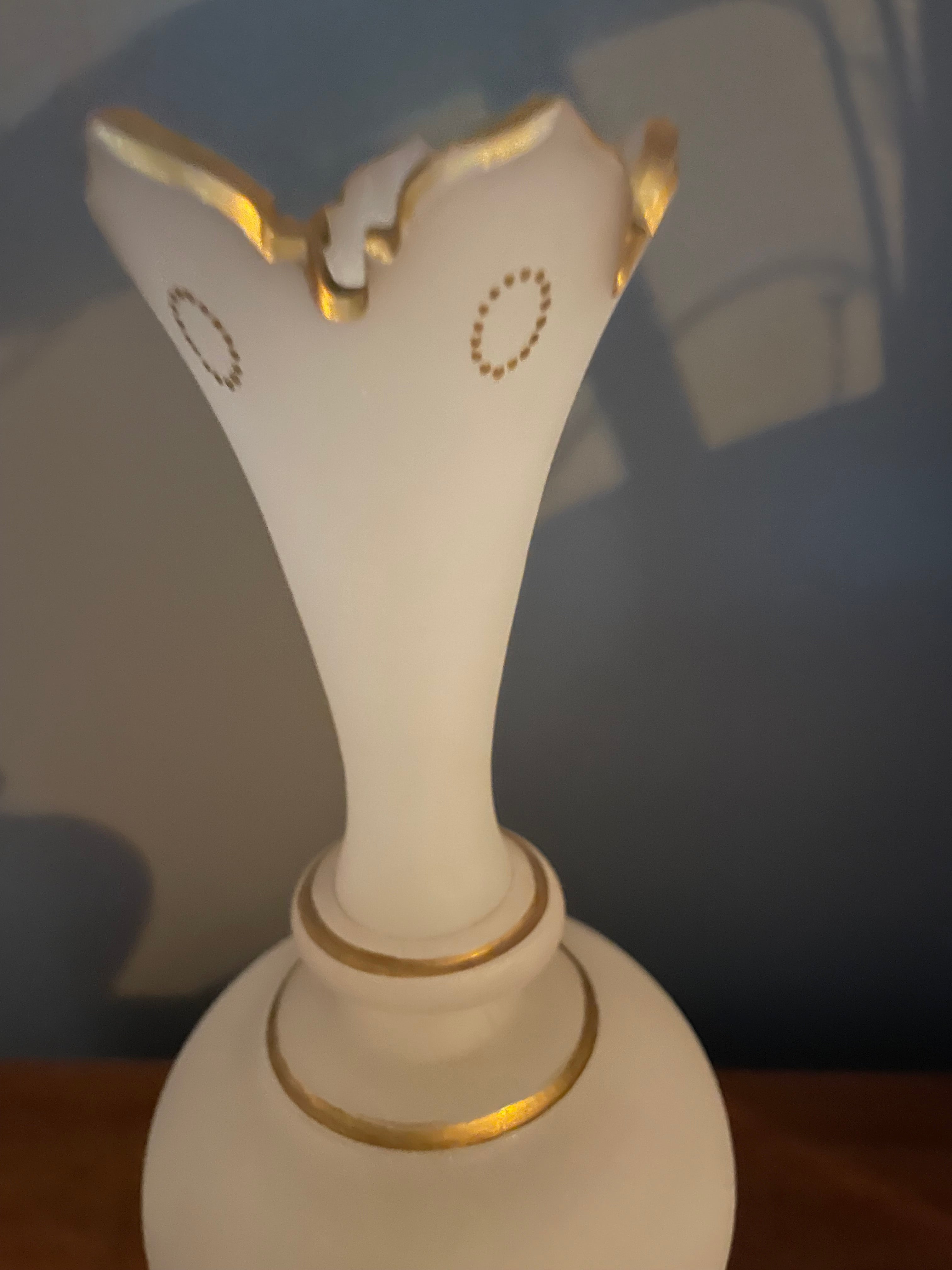 Bohemian Opaline Glass Vase