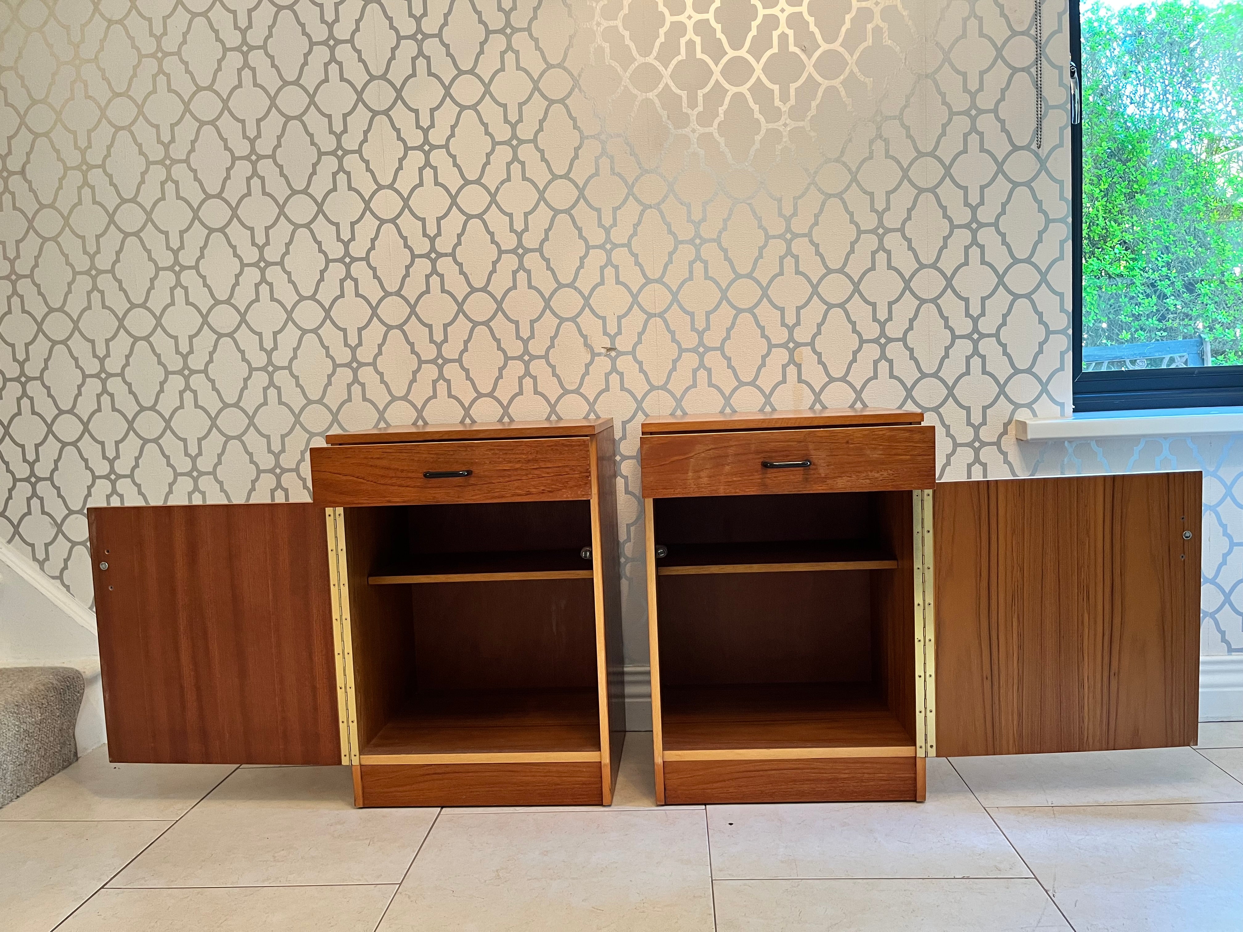Pair of Teak bedside Cabinets