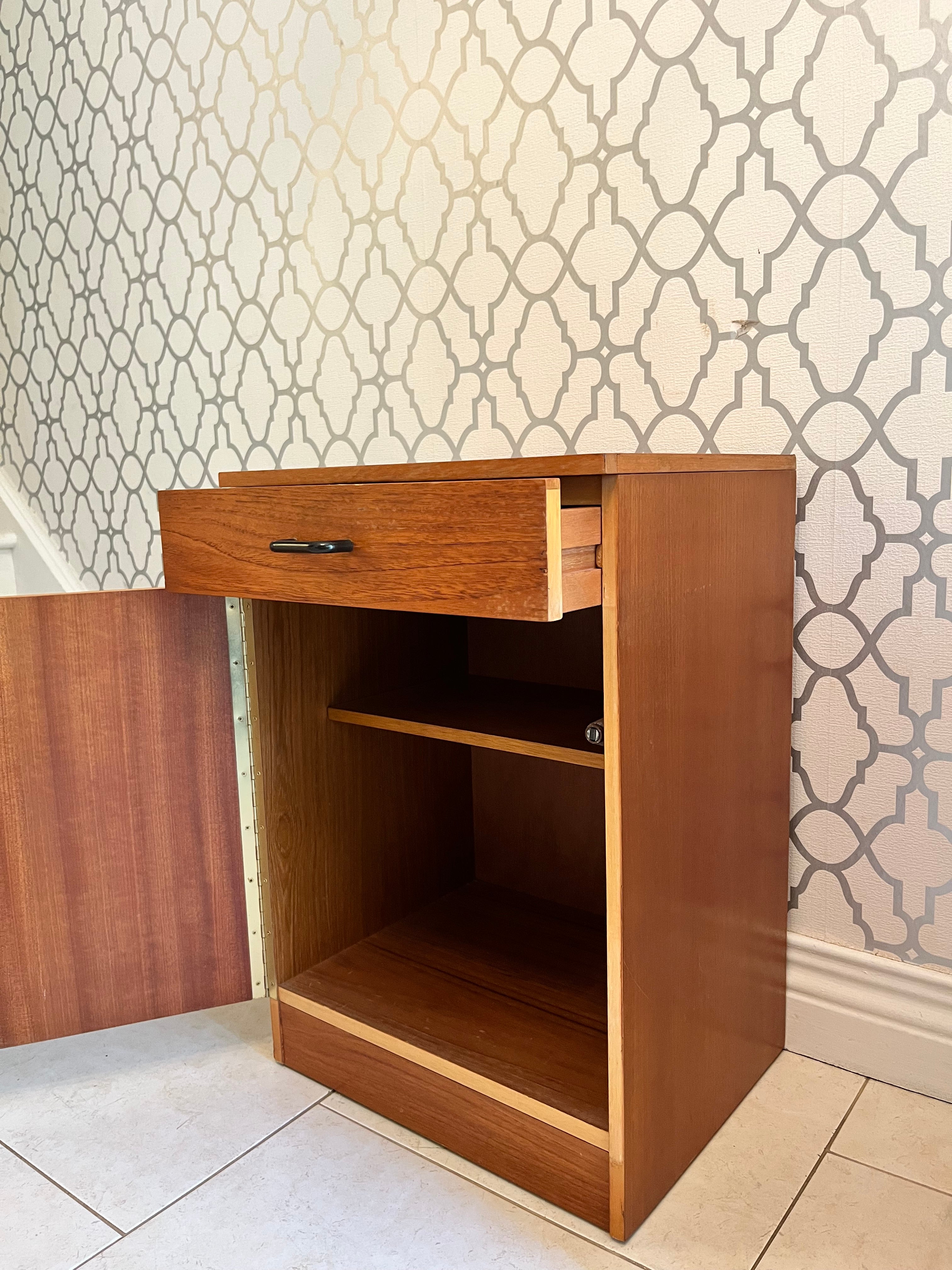 Pair of Teak bedside Cabinets