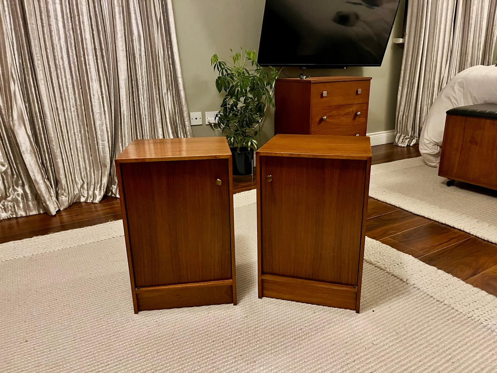 Pair of Mid century bedside cabinets by Uniflex