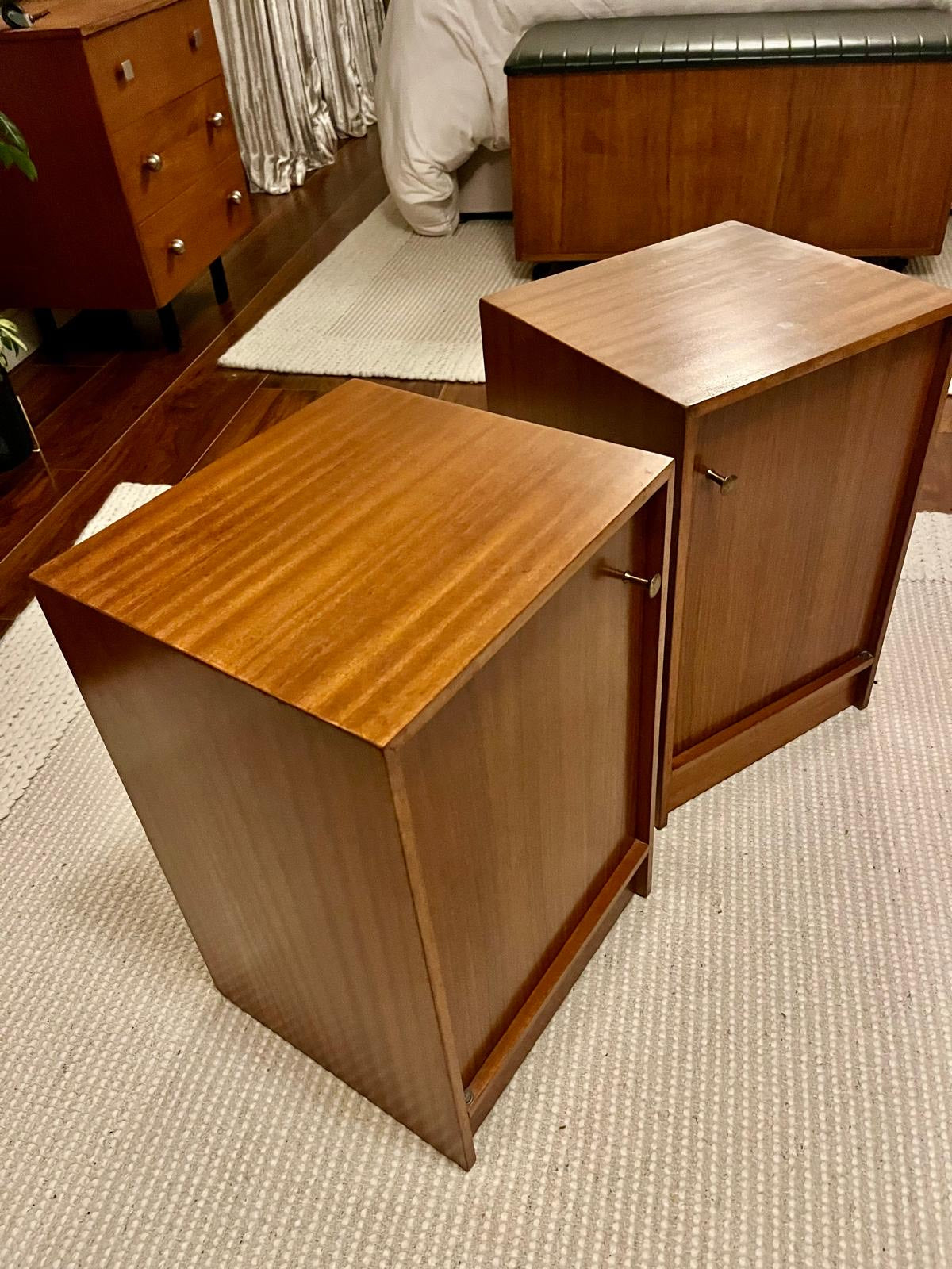 Pair of Mid century bedside cabinets by Uniflex