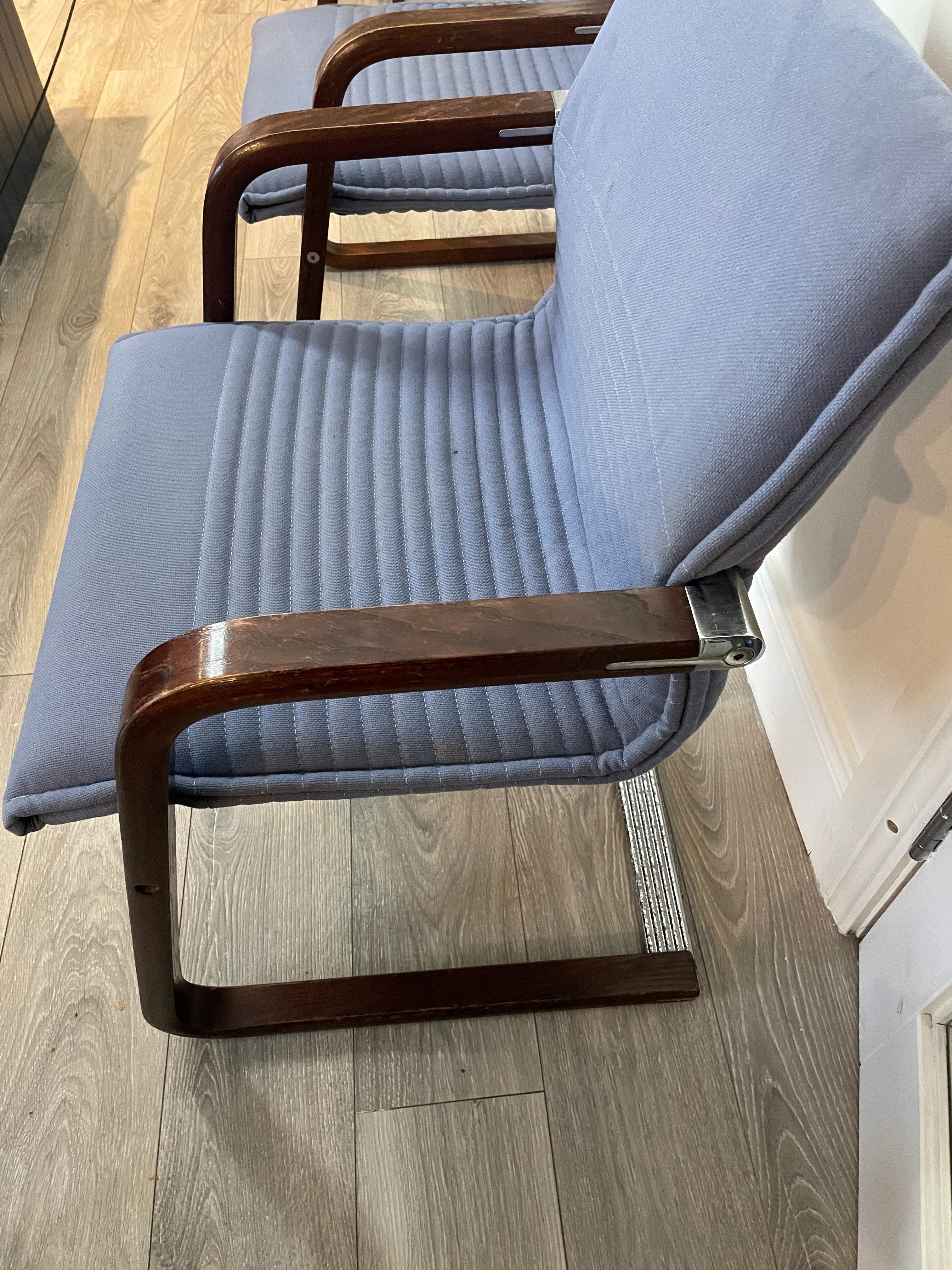 Pair of Wikhahn West German cantilever chairs