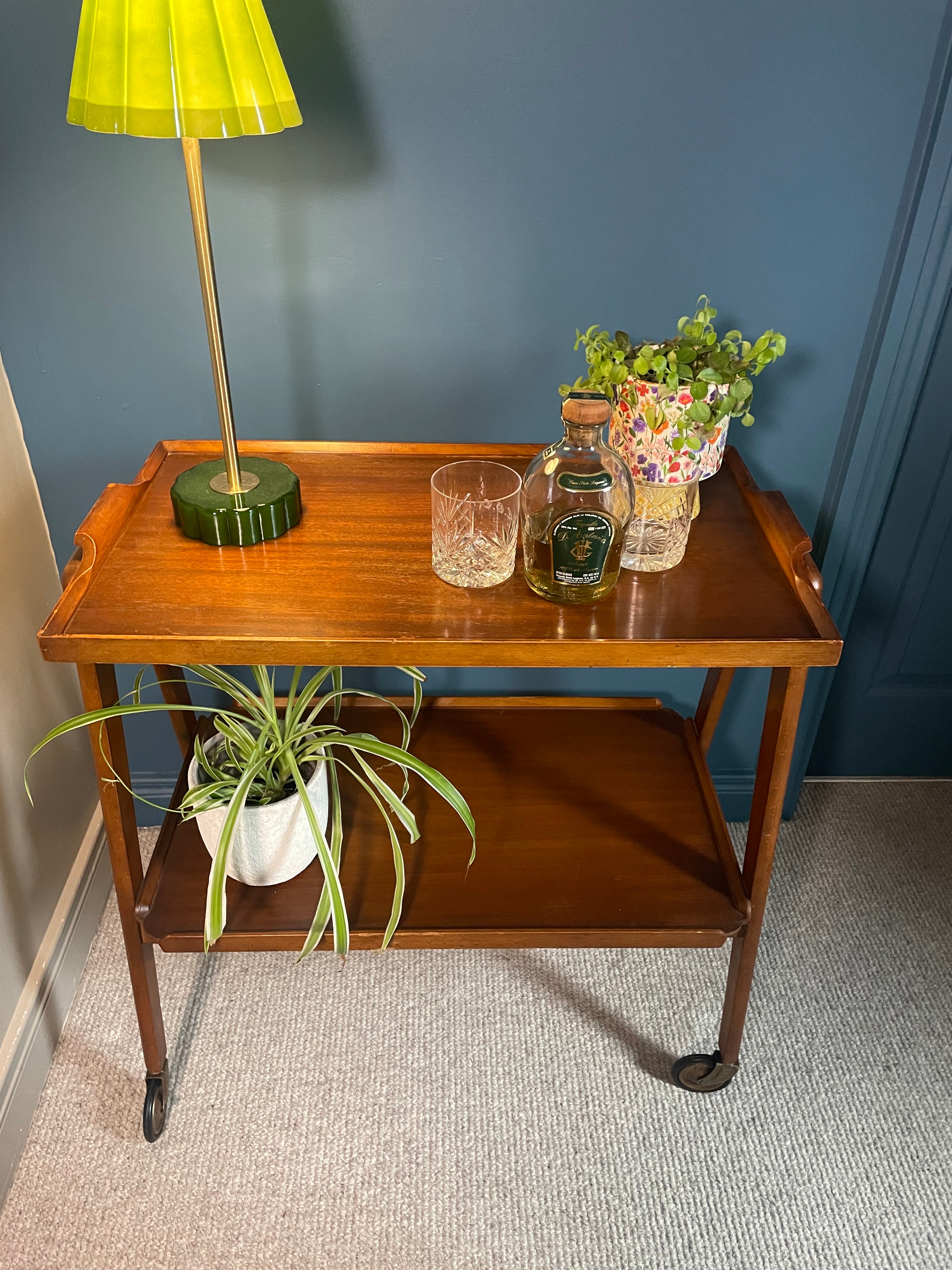 Mid century Remploy two tier side trolley