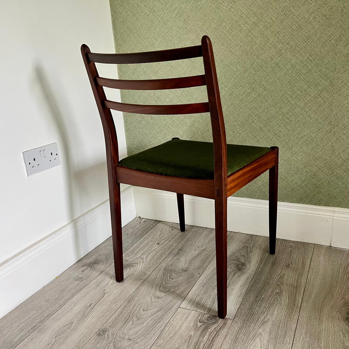 G Plan teak chair with green seat by Grace & Joy Furniture