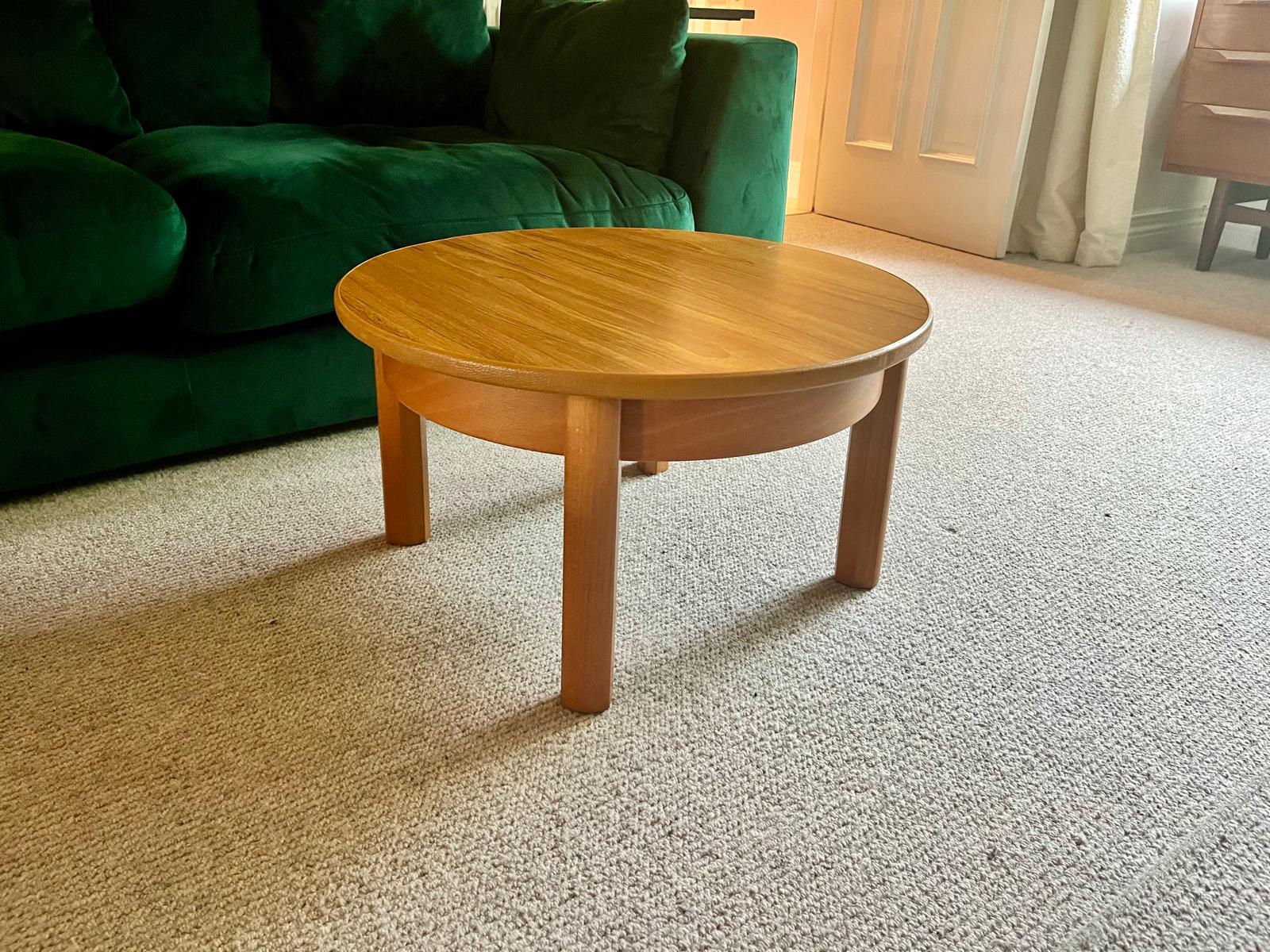 Small teak and beech coffee table by Grace & Joy
