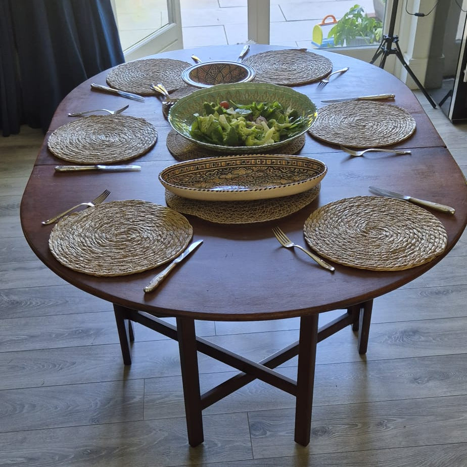 A Teak and Beech Drop Leaf Dining Table by Jentique, C.1970.