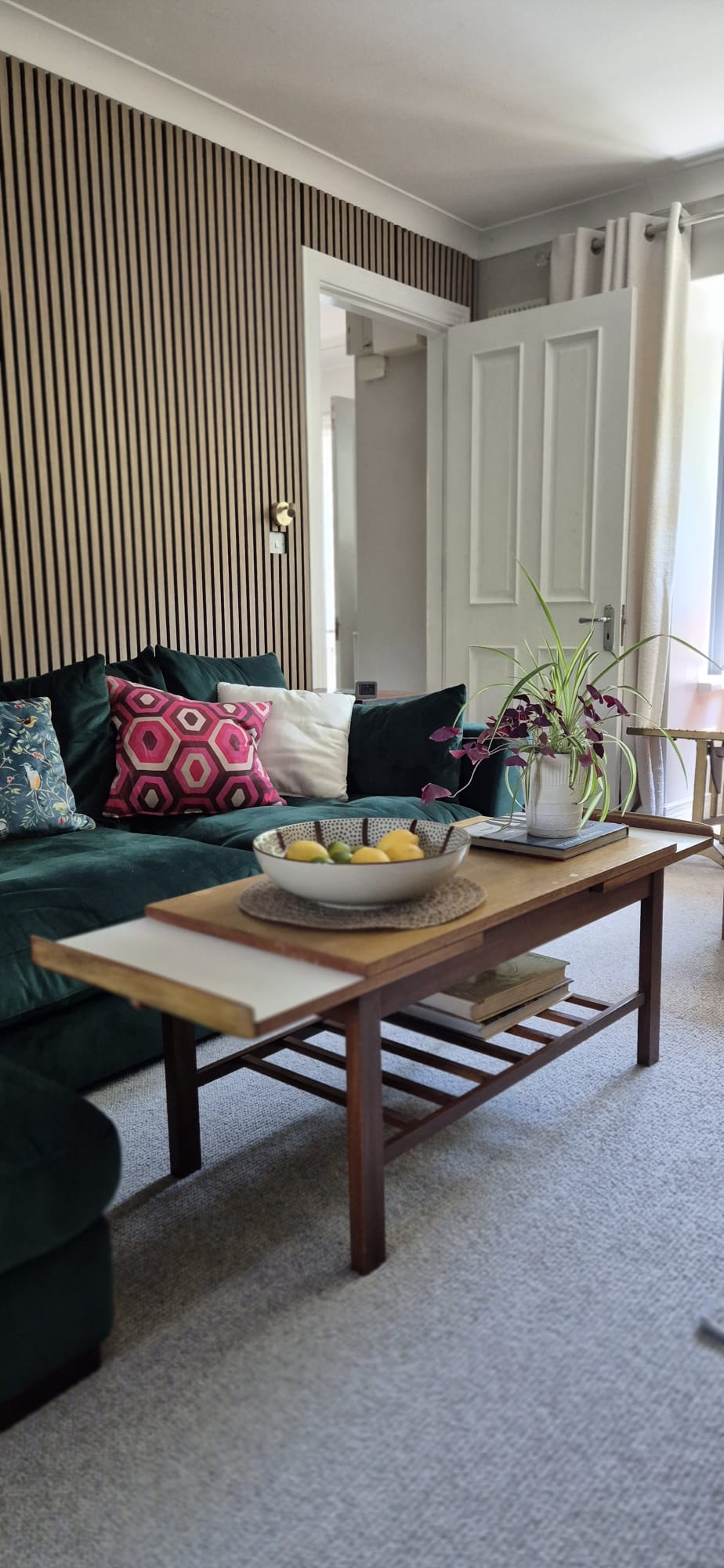 Mid Century teak two tier extendable coffee table by Grace & Joy Furniture