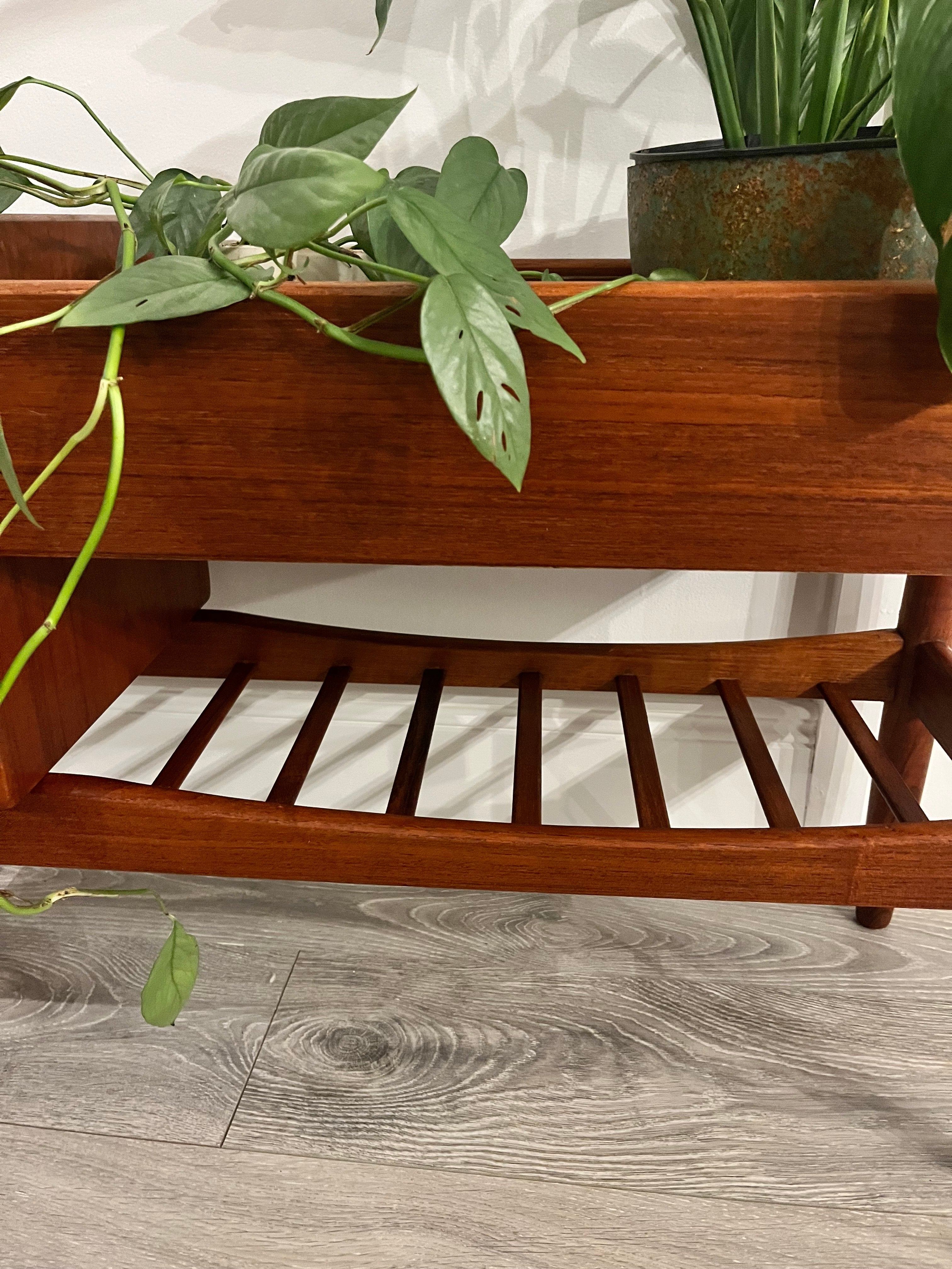 Vintage Anne Wahl Iversen teak planter bench