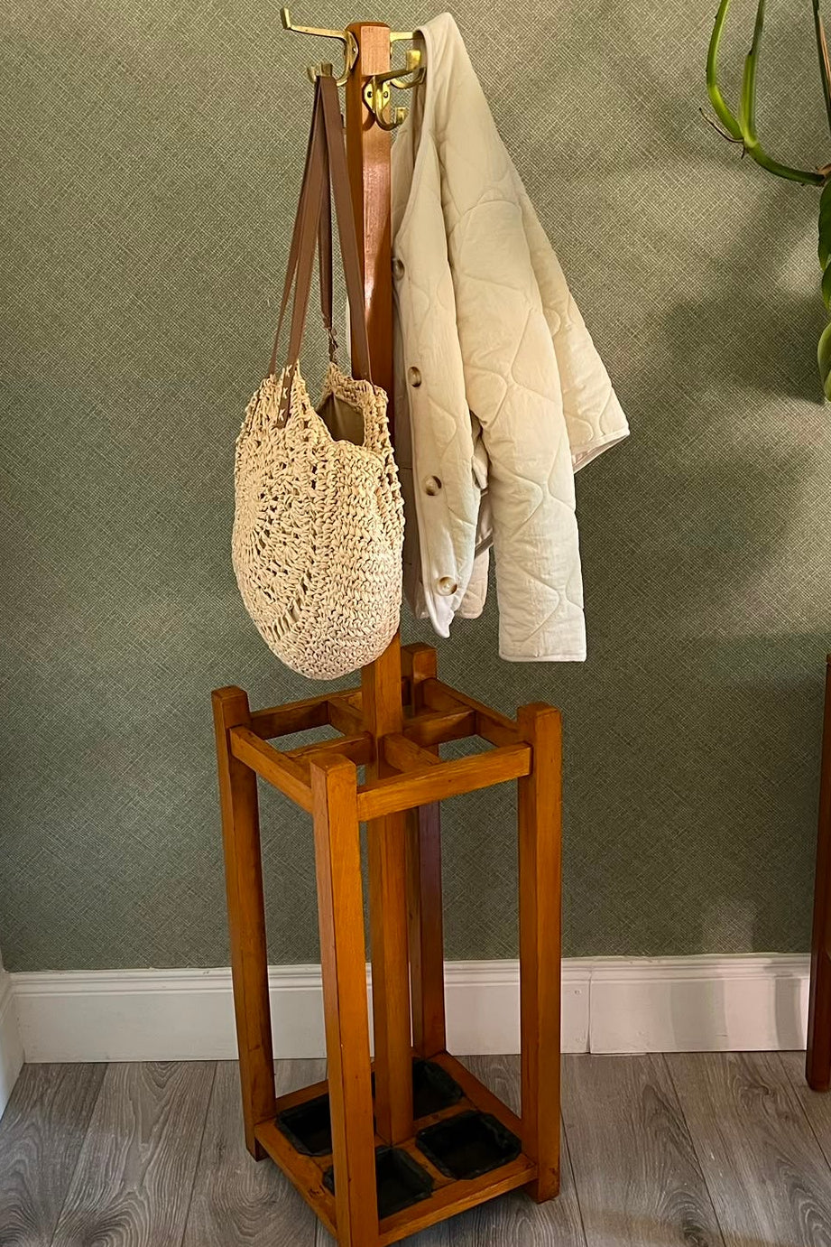 arts and crafts hallway coat and umbrella stand by Grace & Joy Furniture.