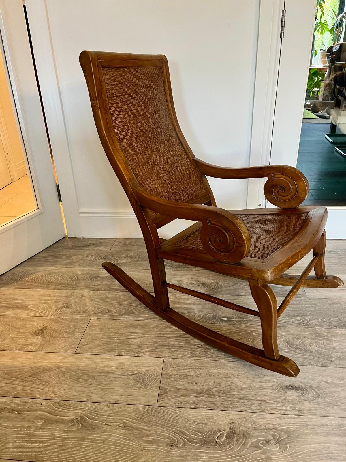 Vintage Indonesian rocking chair