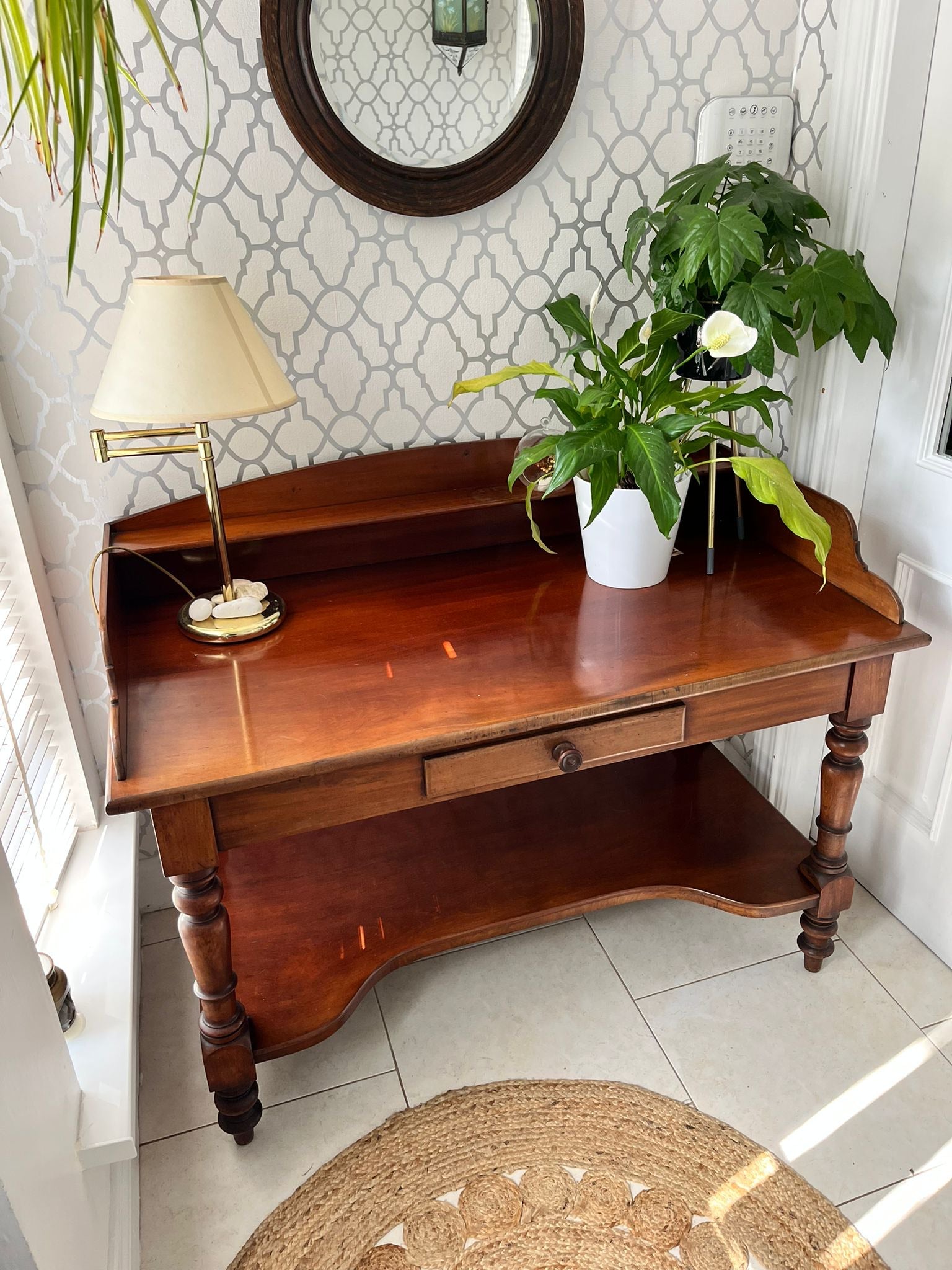 Vintage Victorian style mahogany side or hall table