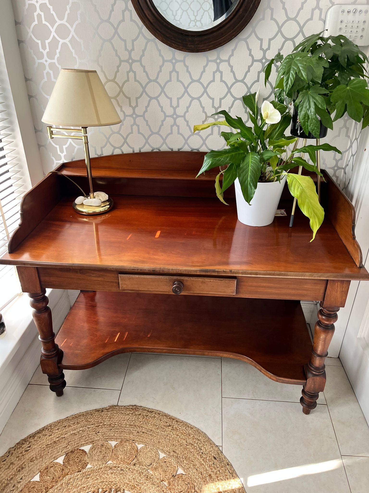 Vintage Victorian style mahogany side or hall table