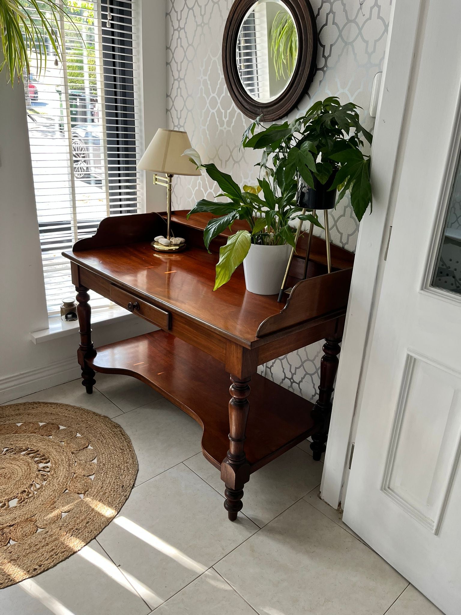 Vintage Victorian style mahogany side or hall table