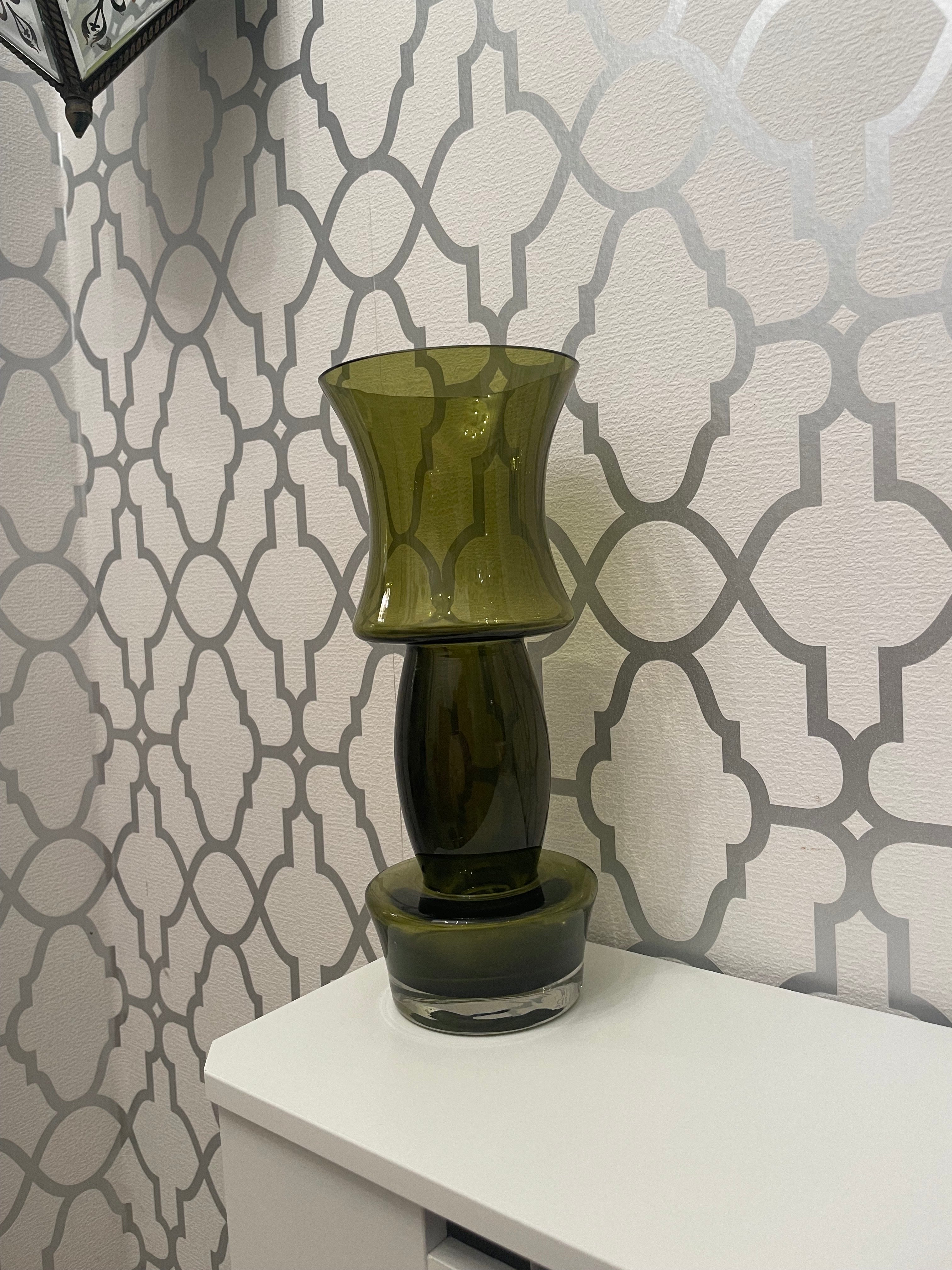 Vintage Scandinavian glass vase