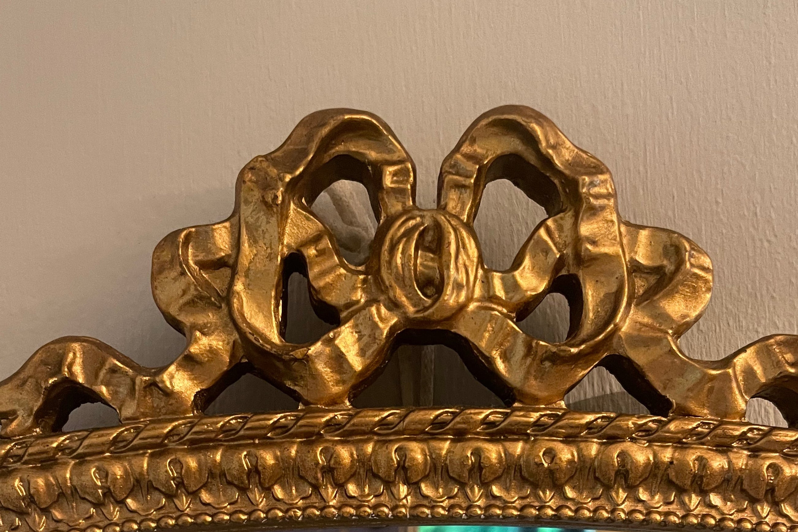 Vintage bow top mirror by Grace & Joy Furniture