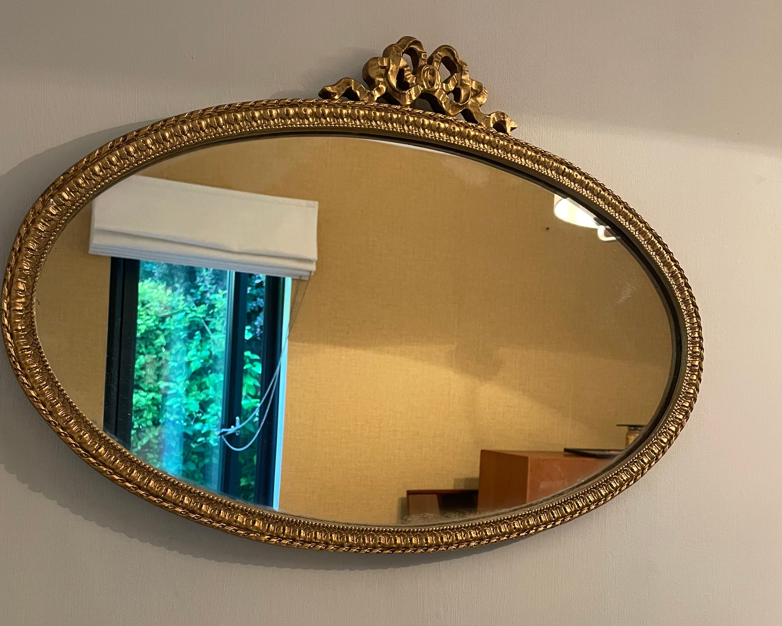 Vintage bow top mirror by Grace & Joy Furniture